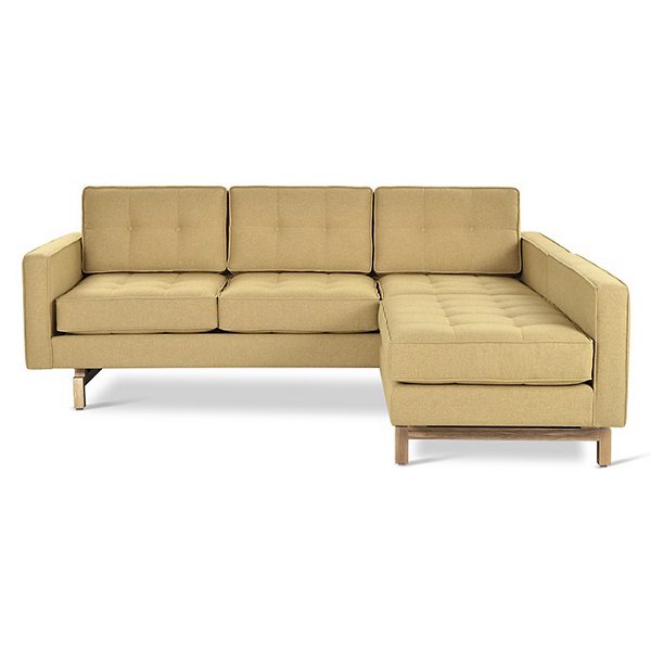 Gus Modern Jane 2 Loft Bi-Sectional Sofa - Color: Beige - KSSCJAL2-STOCAM-A