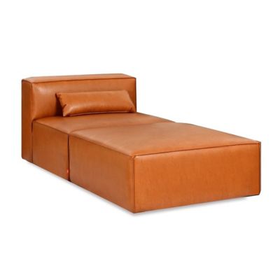 Gus Modern Mix Modular Chaise Lounge - Vegan Appleskin - Color: Brown - KSM