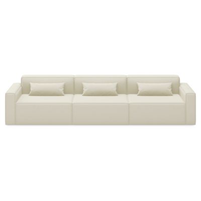 Gus Modern Mix Modular 3 Piece Sofa in Cream