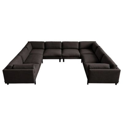 Gus Modern Silverlake U Shaped Sectional - Color: Black - KSSSUSH-andesp