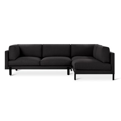 Gus Modern Silverlake Sectional - Right-Facing - Color: Black - KSSCSIRF-an