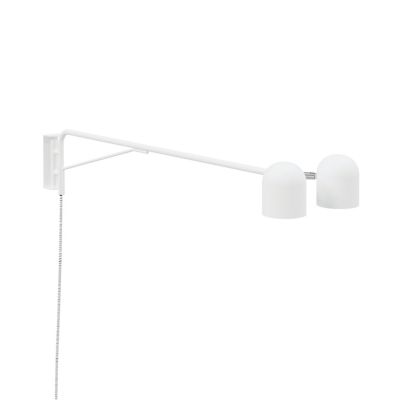 Gus Modern Tandem Swing Arm Wall Sconce - Color: White - ECSLTAND-WP