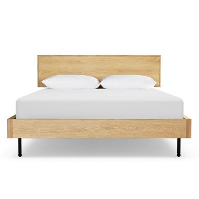 Gus Modern Munro Bed - Color: Wood tones - Size: Queen - KSBDMUNR-WHIOAK-QN