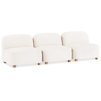 Gus Modern Circuit Modular 3 Piece Armless Sofa - Color: Cream - KSMOC3AS-M