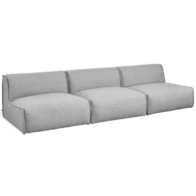 Gus Modern Nexus Armless 3 Piece Armless Sofa - Color: Grey - KSMON3AS-PARS