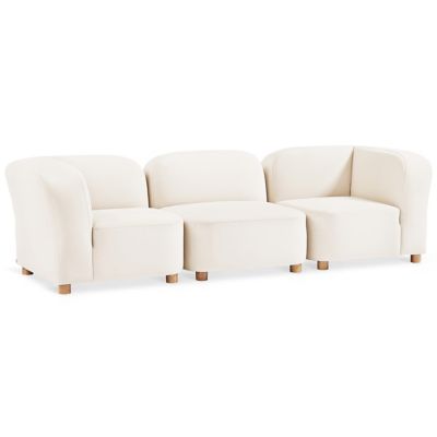 Gus Modern Circuit Modular 3 Piece Sofa - Color: Cream - KSMOC3SF-MERCRE