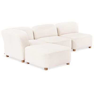 Gus Modern Circuit Modular 4 Piece Sectional - Color: Cream - KSMOC4SE-MERC