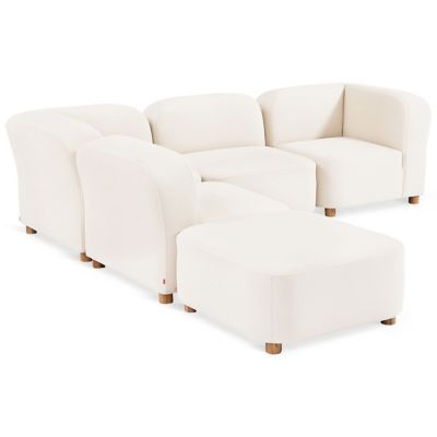 Gus Modern Circuit Modular 5 Piece Sectional - Color: Cream - KSMOC5SE-MERC