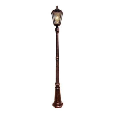Gama Sonic Royal Bulb Solar Outdoor Post Lamp - Color: Bronze - Size: 1 lig