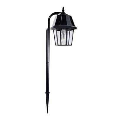 Gama Sonic Shepherd Hook Solar Outdoor Garden Light - Color: Black - Size: 