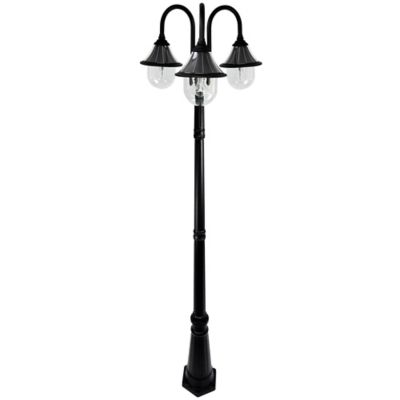 Gama Sonic Orion Triple Head Outdoor LED Post Light - Color: Black - Size: 