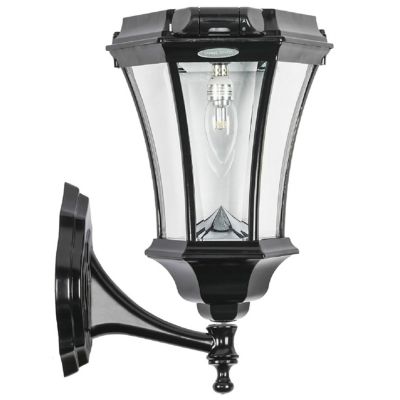 Gama Sonic Victorian Bulb Solar Wall Sconce - Color: Black - Size: 1 light 