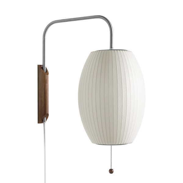 Herman Miller Nelson Cigar Bubble Wall Sconce - Color: White - H762SCWALBNS