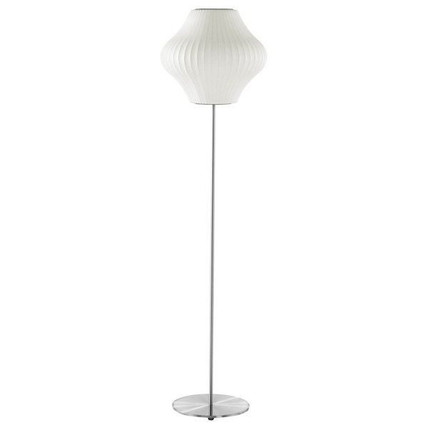 Herman Miller Nelson Pear Lotus Floor Lamp - Color: Silver - Size: Small - 