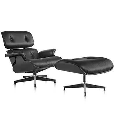 Eames Lounge Chair with Ottoman - Ebony