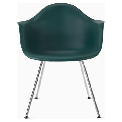 Herman Miller Eames Molded Plastic Armchair Chair - 4-Leg Base - Color: Green - DAX.47EVGE9 - Herman Miller Authorized Retailer