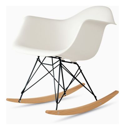 Herman Miller Eames Molded Plastic Armchair - Rocker Base - Color: White - RAR.91OUEVG - Herman Miller Authorized Retailer