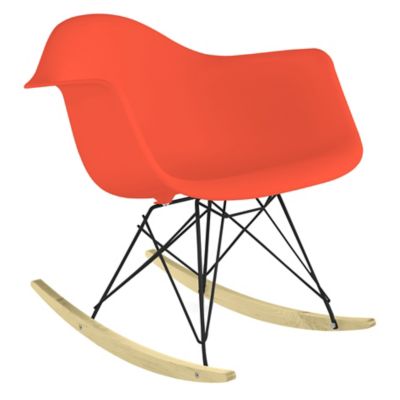 Herman Miller Eames Molded Plastic Armchair - Rocker Base - Color: Orange - RAR.BKA2ZE - Herman Miller Authorized Retailer