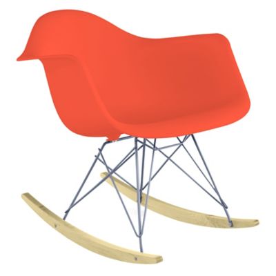 Herman Miller Eames Molded Plastic Armchair - Rocker Base - Color: Orange - RAR.47A2ZE - Herman Miller Authorized Retailer