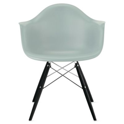 Herman Miller Eames Molded Plastic Armchair - Dowel Base - Color: Grey - DAW.47ENRYGE9 - Herman Miller Authorized Retailer