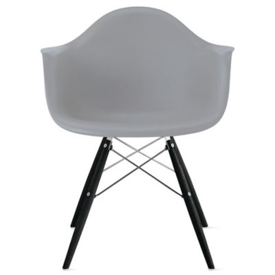 Herman Miller Eames Molded Plastic Armchair - Dowel Base - Color: Grey - DAW.47ENLTYE9 - Herman Miller Authorized Retailer
