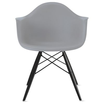 Herman Miller Eames Molded Plastic Armchair - Dowel Base - Color: Grey - DAW.BKENLTYE8 - Herman Miller Authorized Retailer