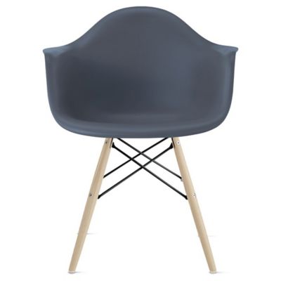 Herman Miller Eames Molded Plastic Armchair - Dowel Base - Color: Grey - DAW.BKWHNMGRE9 - Herman Miller Authorized Retailer