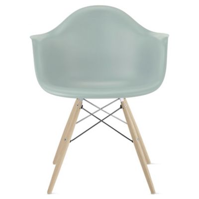 Herman Miller Eames Molded Plastic Armchair - Dowel Base - Color: Grey - DAW.47WHNRYGE9 - Herman Miller Authorized Retailer