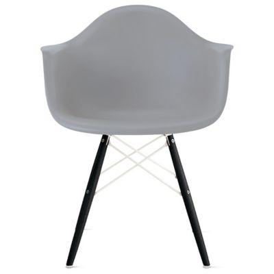 Herman Miller Eames Molded Plastic Armchair - Dowel Base - Color: Grey - DAW.91ENLTYE8 - Herman Miller Authorized Retailer