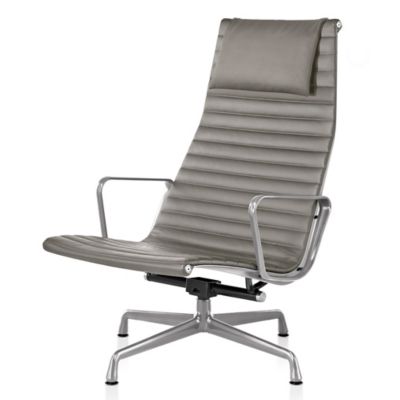 Herman Miller Eames Aluminum Group Lounge Chair - Color: Grey - EA322LTI77 - Herman Miller Authorized Retailer
