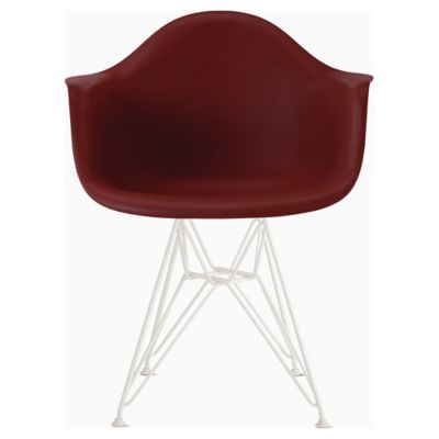 Herman Miller Eames Molded Plastic Armchair With Wire Base - Color: Red - DAR.91BKRE8 - Herman Miller Authorized Retailer