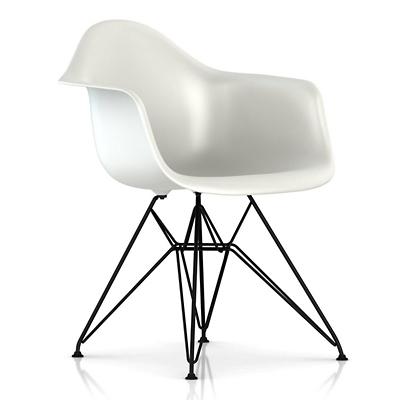 Eames Molded Plastic Armchair With Wire Base