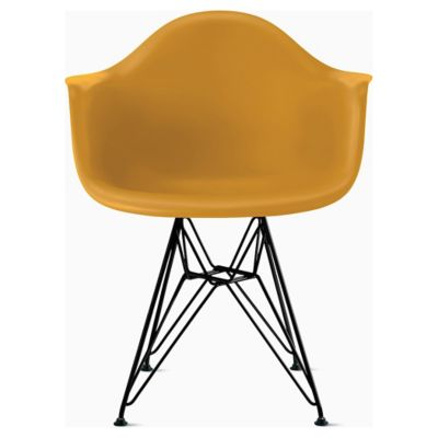 Herman Miller Eames Molded Plastic Armchair With Wire Base - Color: Yellow - DAR.BKDYLE8 - Herman Miller Authorized Retailer