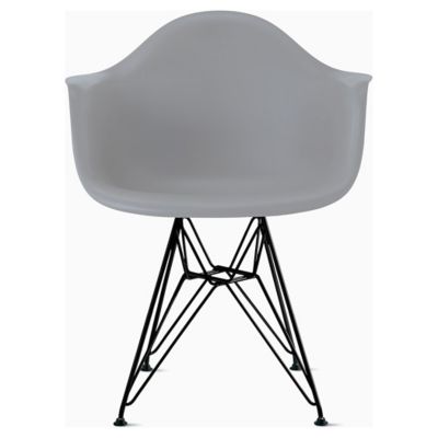 Herman Miller Eames Molded Plastic Armchair With Wire Base - Color: Grey - DAR.BKLTYE9 - Herman Miller Authorized Retailer
