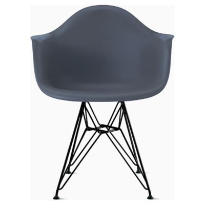 Herman Miller Eames Molded Plastic Armchair With Wire Base - Color: Grey - DAR.BKMGRE8 - Herman Miller Authorized Retailer