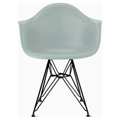 Herman Miller Eames Molded Plastic Armchair With Wire Base - Color: Grey - DAR.BKRYGE8 - Herman Miller Authorized Retailer