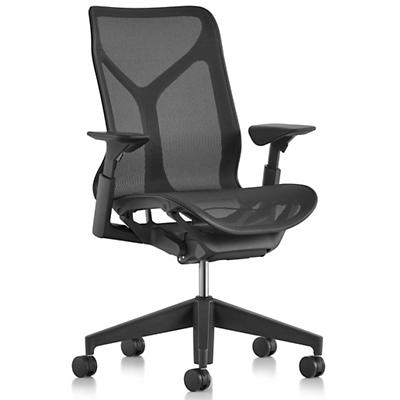 Cosm Mid Back Chair with Height Adjustable Arms