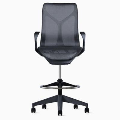 Cosm Mid Back Stool with Fixed Arms