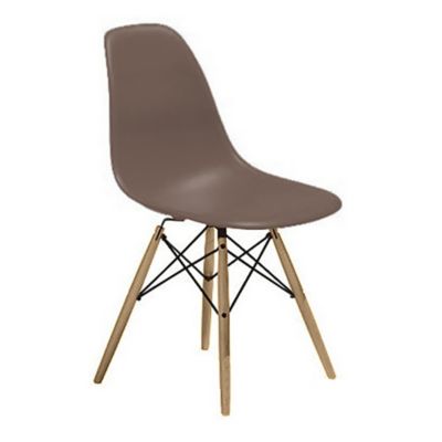 Herman Miller Eames Molded Plastic Side Chair with Dowel-Leg Bases - Color: Brown - DSW.BKULCC1E9 - Herman Miller Authorized Retailer