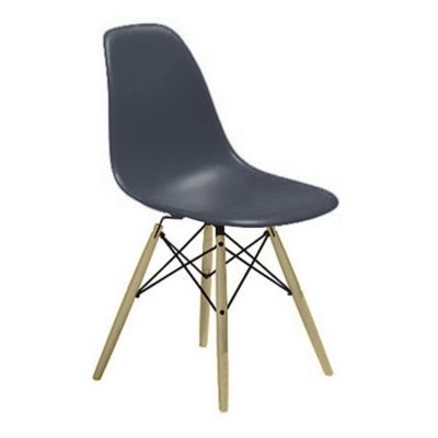 Herman Miller Eames Molded Plastic Side Chair with Dowel-Leg Bases - Color: Grey - DSW.BKA2MGRE9 - Herman Miller Authorized Retailer
