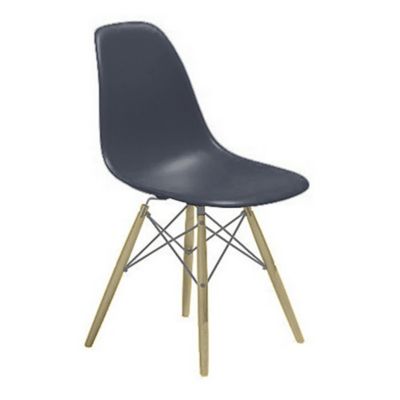 Herman Miller Eames Molded Plastic Side Chair with Dowel-Leg Bases - Color: Grey - DSW.47A2MGRE9 - Herman Miller Authorized Retailer