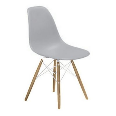 Herman Miller Eames Molded Plastic Side Chair with Dowel-Leg Bases - Color: Grey - DSW.91ULLTYE8 - Herman Miller Authorized Retailer