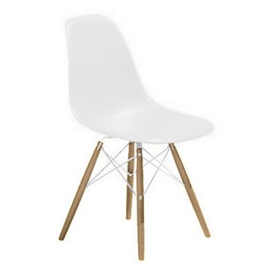 Herman Miller Eames Molded Plastic Side Chair with Dowel-Leg Bases - Color: White - DSW.91ULZFE8 - Herman Miller Authorized Retailer