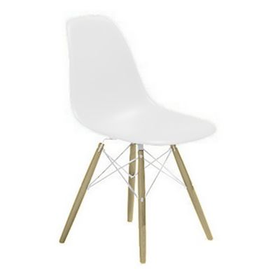 Herman Miller Eames Molded Plastic Side Chair with Dowel-Leg Bases - Color: White - DSW.91A2ZFE8 - Herman Miller Authorized Retailer