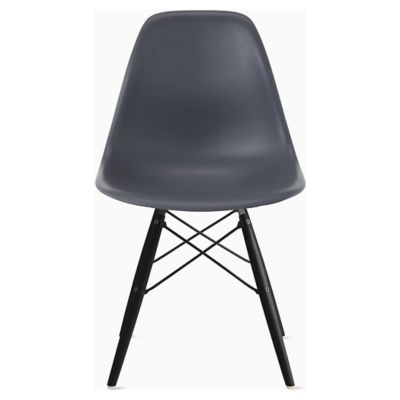 Herman Miller Eames Molded Plastic Side Chair with Dowel-Leg Bases - Color: Grey - DSW.BKENMGRE9 - Herman Miller Authorized Retailer