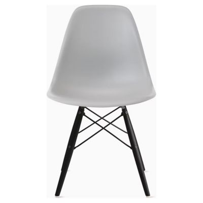 Herman Miller Eames Molded Plastic Side Chair with Dowel-Leg Bases - Color: Grey - DSW.BKENLTYE9 - Herman Miller Authorized Retailer