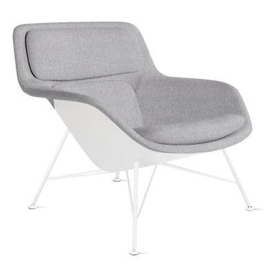 Herman Miller Striad Lounge Low Back Chair, Wire Base in Grey - Herman Miller Authorized Retailer