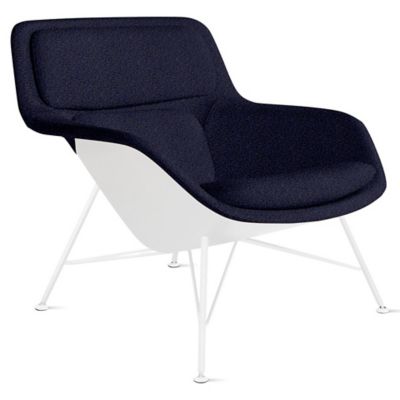 Herman Miller Striad Lounge Low Back Chair, Wire Base in Blue - Herman Miller Authorized Retailer