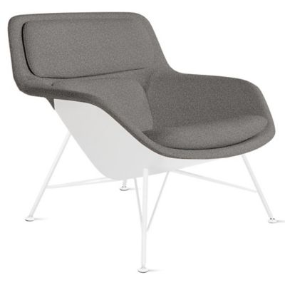 Herman Miller Striad Lounge Low Back Chair, Wire Base in Grey - Herman Miller Authorized Retailer