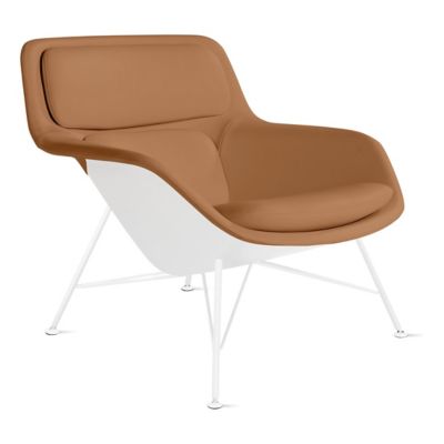 Herman Miller Striad Lounge Low Back Chair, Wire Base in Brown - Herman Miller Authorized Retailer